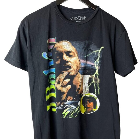 J Balvin Rap Tee T Shirt Black Medium M Graphic - Picture 1 of 12